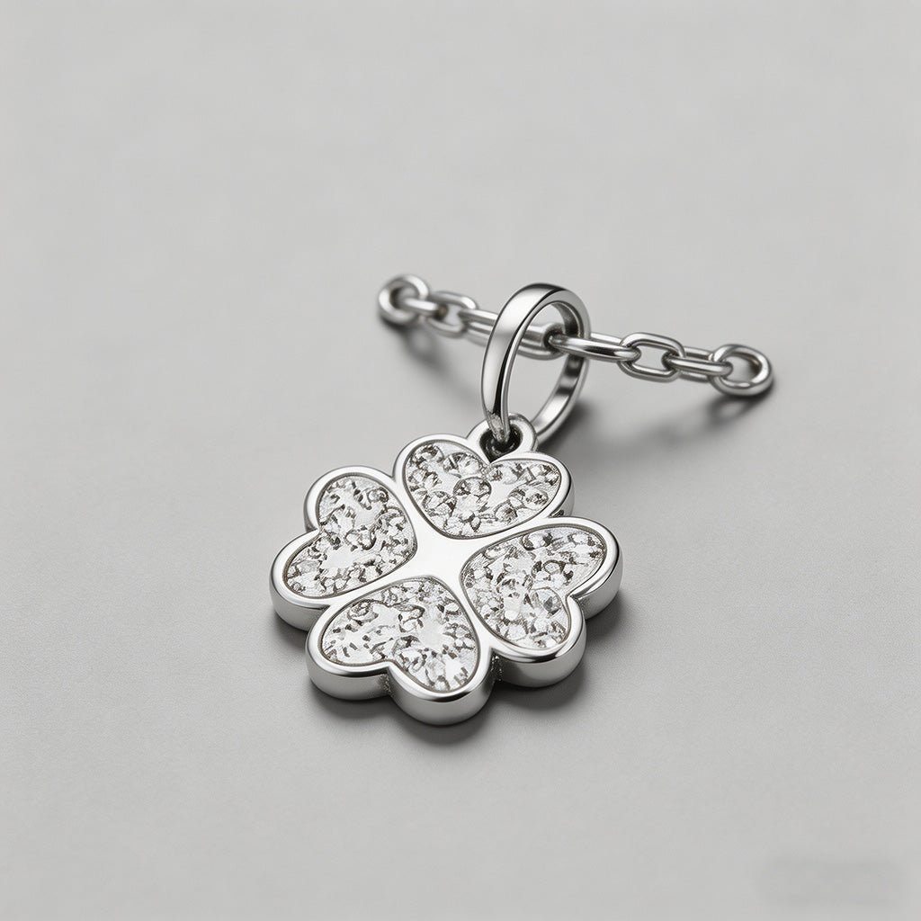 Crystal Clover Charm Paperclip - Shopdayla Wholesale - #3042