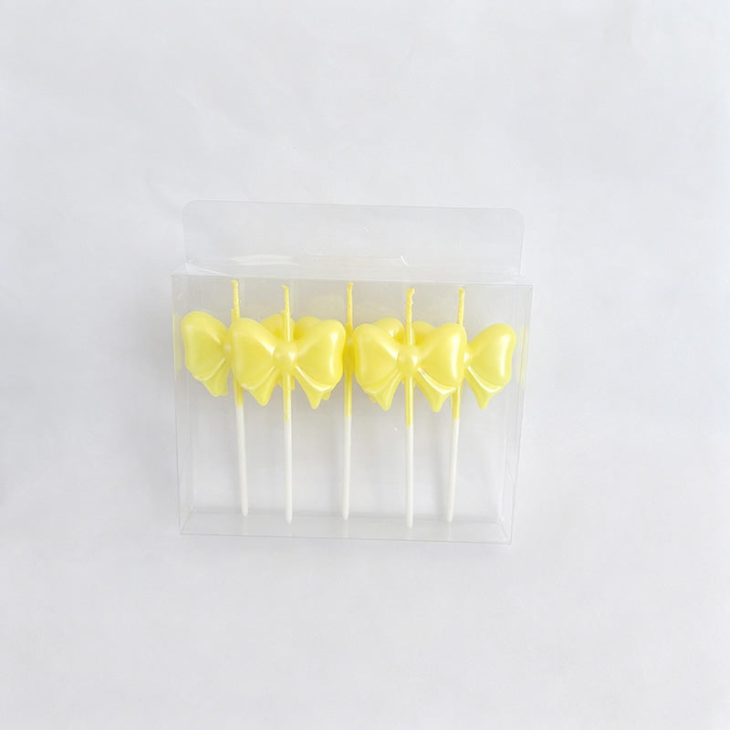 Bow Shaped Birthday Candles (5 - Shopdayla Wholesale - #6562