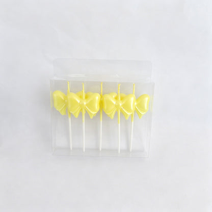 Bow Shaped Birthday Candles (5 - Shopdayla Wholesale - #6562