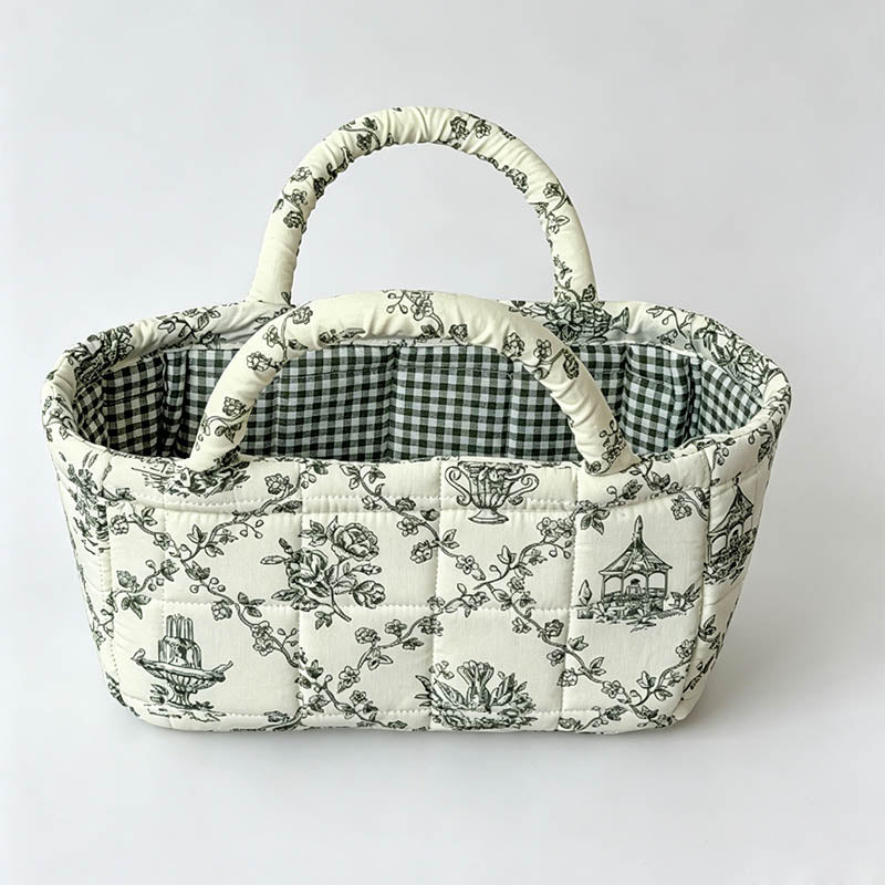 Small Quilted Floral Storage O - Shopdayla Wholesale - #1618
