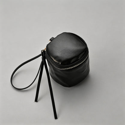 Mini Leather Cylinder Pouch - Shopdayla Wholesale - #3842