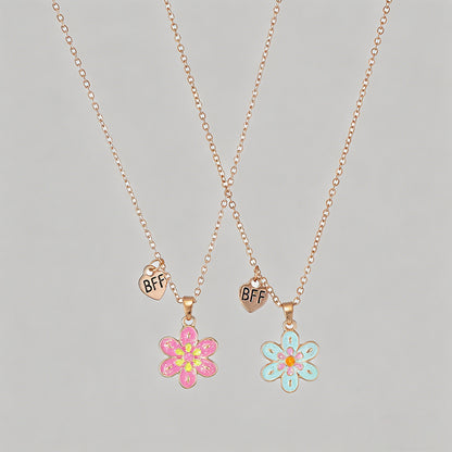 Flower Pendant BFF Friendship - Shopdayla Wholesale - #9026