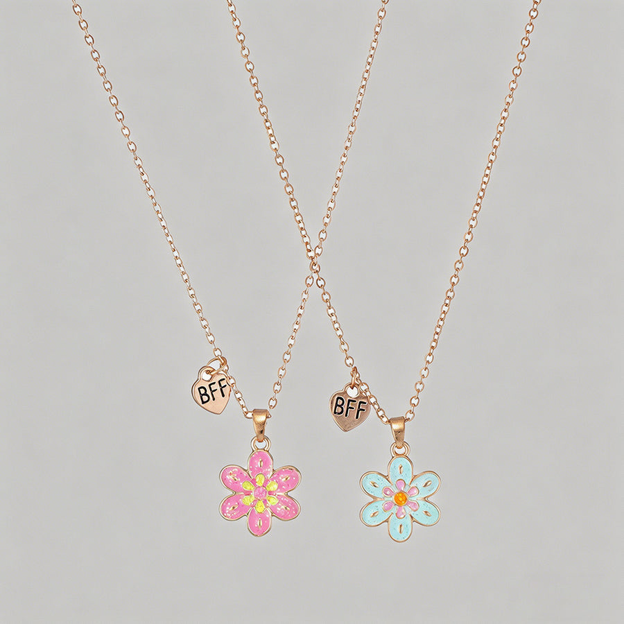Flower Pendant BFF Friendship - Shopdayla Wholesale - #9026