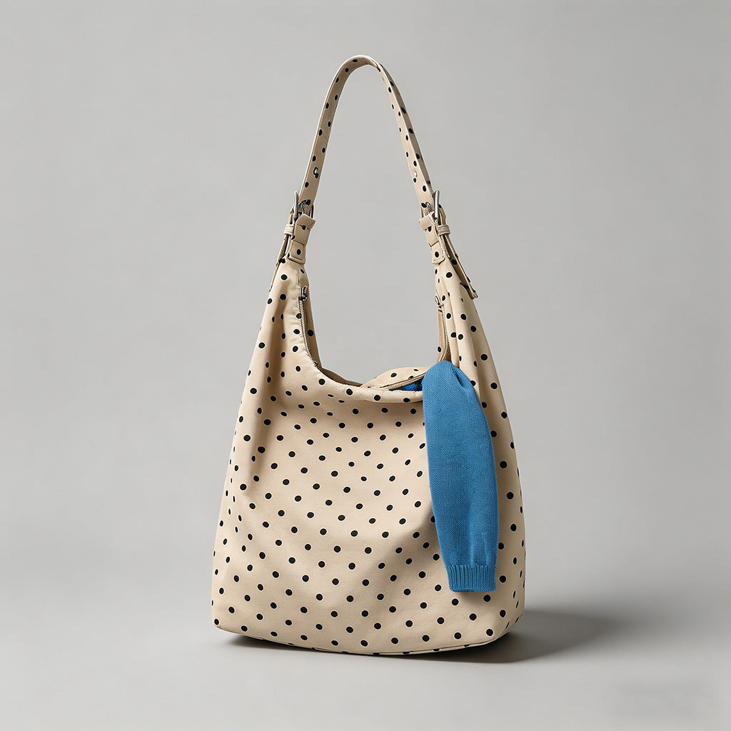 Polka Dot Hobo Shoulder Bag - Shopdayla Wholesale - #3234