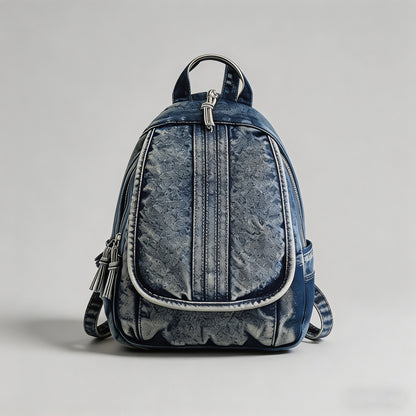 Distressed Denim Mini Backpack - Shopdayla Wholesale - #5986