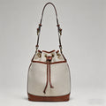 Canvas & Leather Drawstring Bu - Shopdayla Wholesale - #9490
