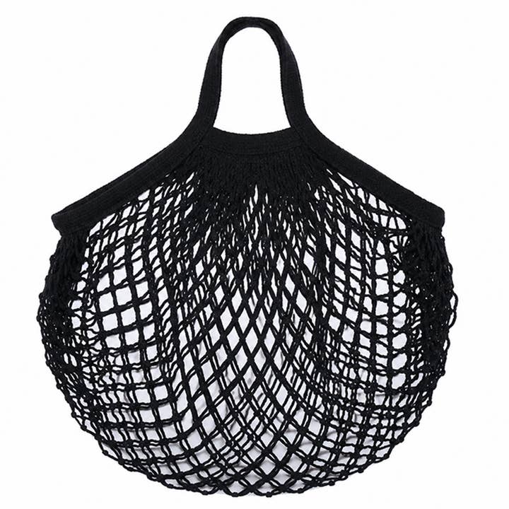 Cotton Woven Mesh Shopping Tote Bag