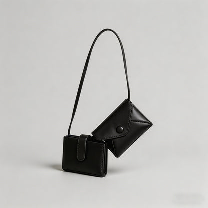 Minimalist Dual-Pouch Genuine - Shopdayla Wholesale - #4834