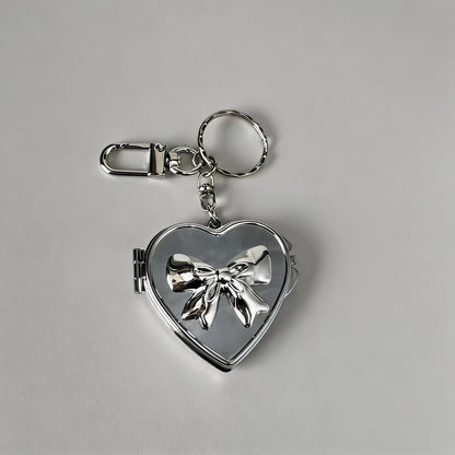 Double Heart Mirror Keychain - Shopdayla Wholesale - #7202