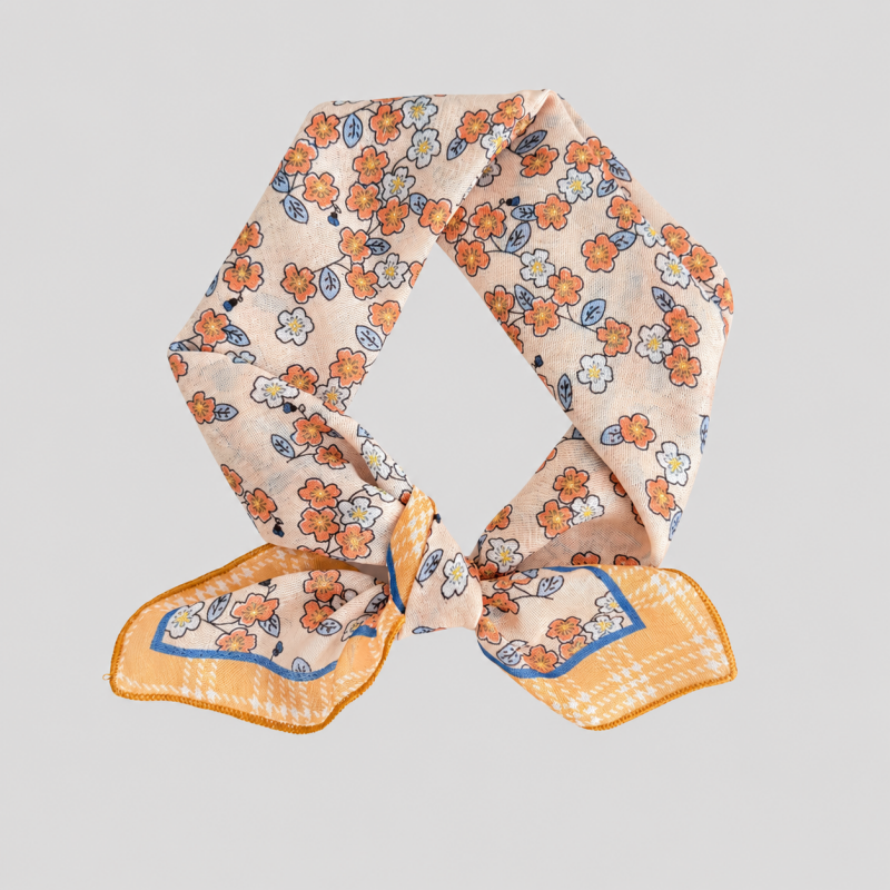 Floral Printed Polyester Squar - Shopdayla Wholesale - #6578