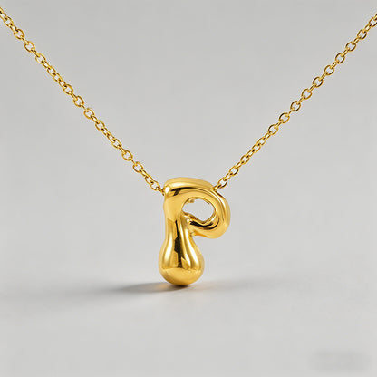 3D Bubble Letter Initial Neckl - Shopdayla Wholesale - #9522