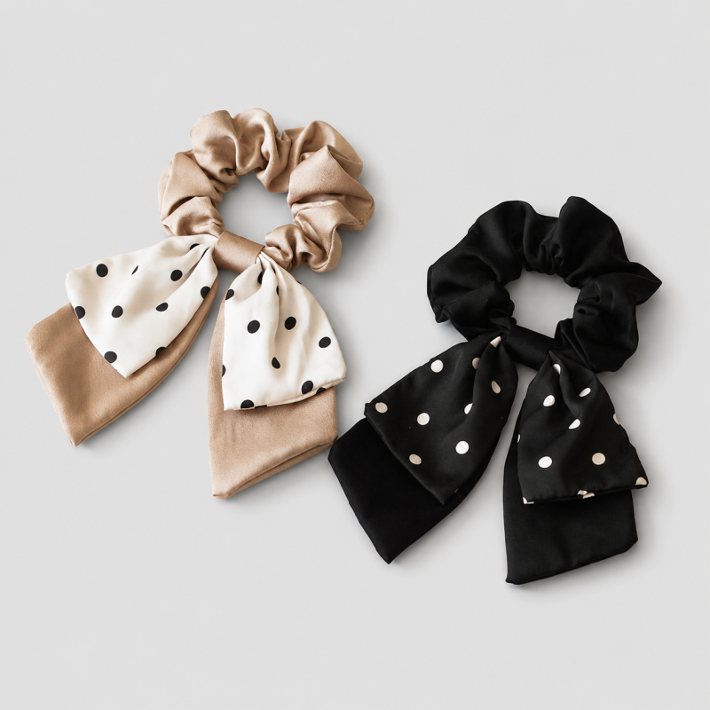 Elegant French Polka Dot Bow L - Shopdayla Wholesale - #5618