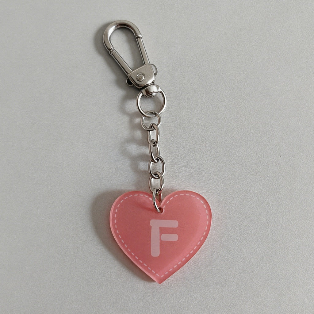 Pink Heart Acrylic Letter Keyc - Shopdayla Wholesale - #9826