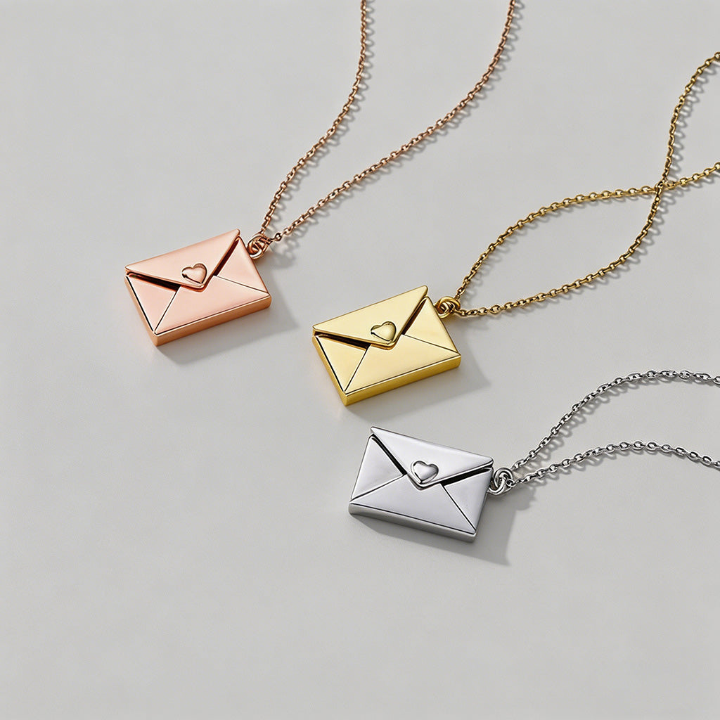 Love You Envelope Locket Penda - Shopdayla Wholesale - #8434