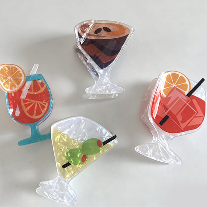 Summer Beach Cocktail Claw Clip
