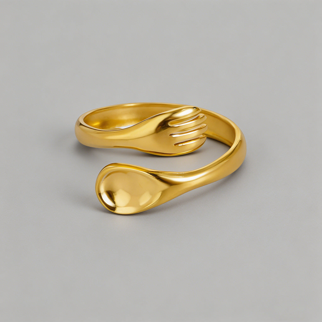 Cute Spoon Fork Open Ring - Shopdayla Wholesale - #1730