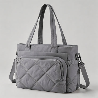 Quilted Multi-Pocket Tote Bag - Shopdayla Wholesale - #1106