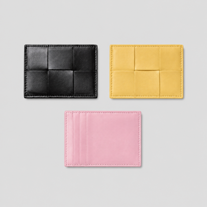 Woven Leather Card Holder - Shopdayla Wholesale - #7586