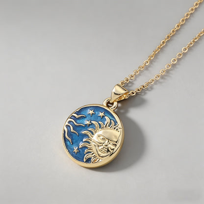 Celestial Sun Moon Star Enamel - Shopdayla Wholesale - #1410