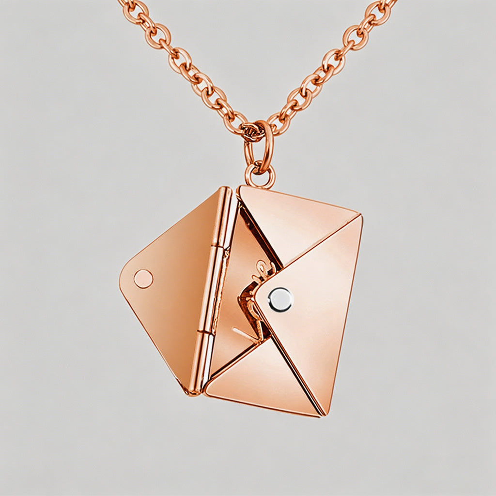 Love You Envelope Locket Penda - Shopdayla Wholesale - #7810