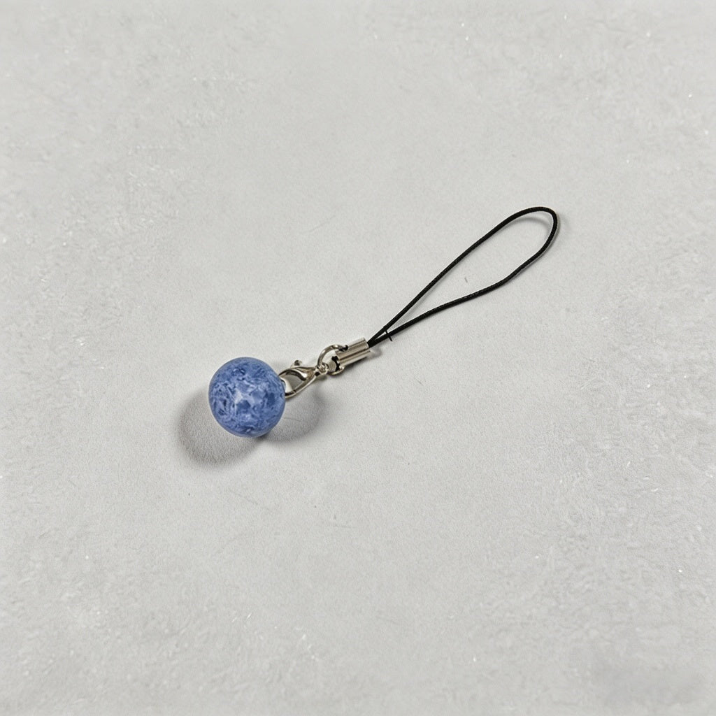 Blueberry Resin & Alloy Keychain