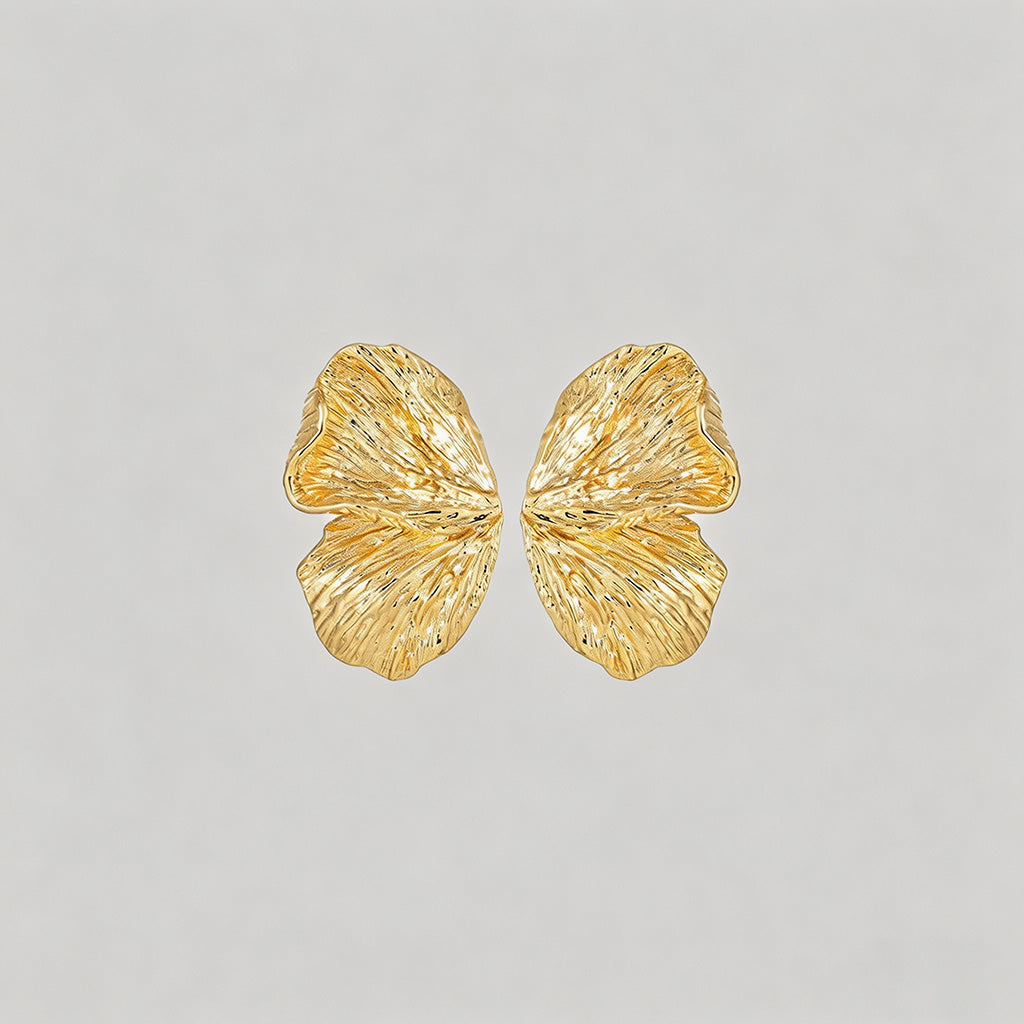Textured Ginkgo Leaf Statement - Shopdayla Wholesale - #9522