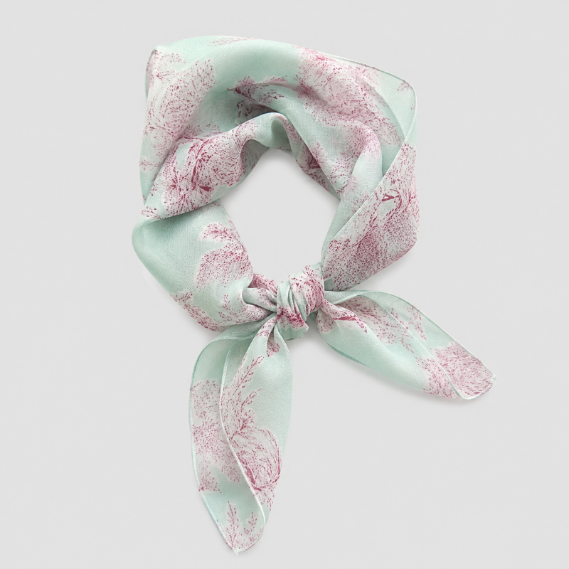 Vintage Floral Square Scarf - Shopdayla Wholesale - #8546