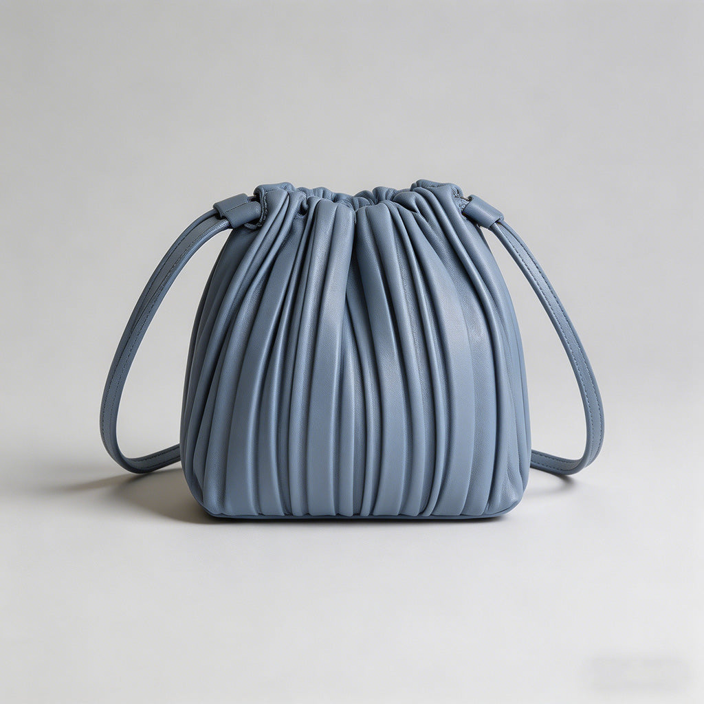 Pleated Faux Leather Crossbody - Shopdayla Wholesale - #2994