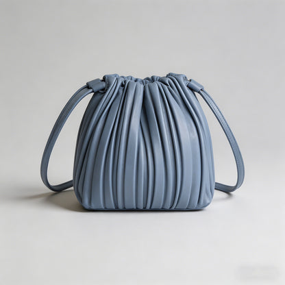 Pleated Faux Leather Crossbody - Shopdayla Wholesale - #2994