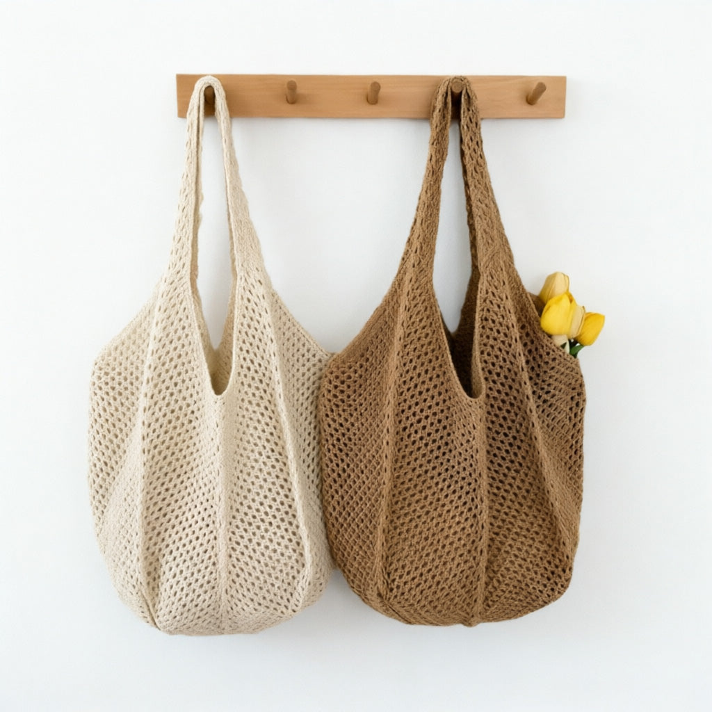 Handmade Crochet Mesh Tote - Shopdayla Wholesale - #0146
