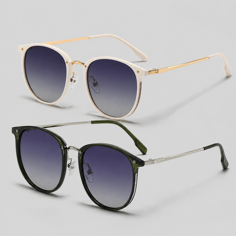 Retro Oval Metal Frame Sunglas - Shopdayla Wholesale - #3698