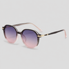 Transparent Pink Frame/Top Grey Bottom Pink Lens / One Size