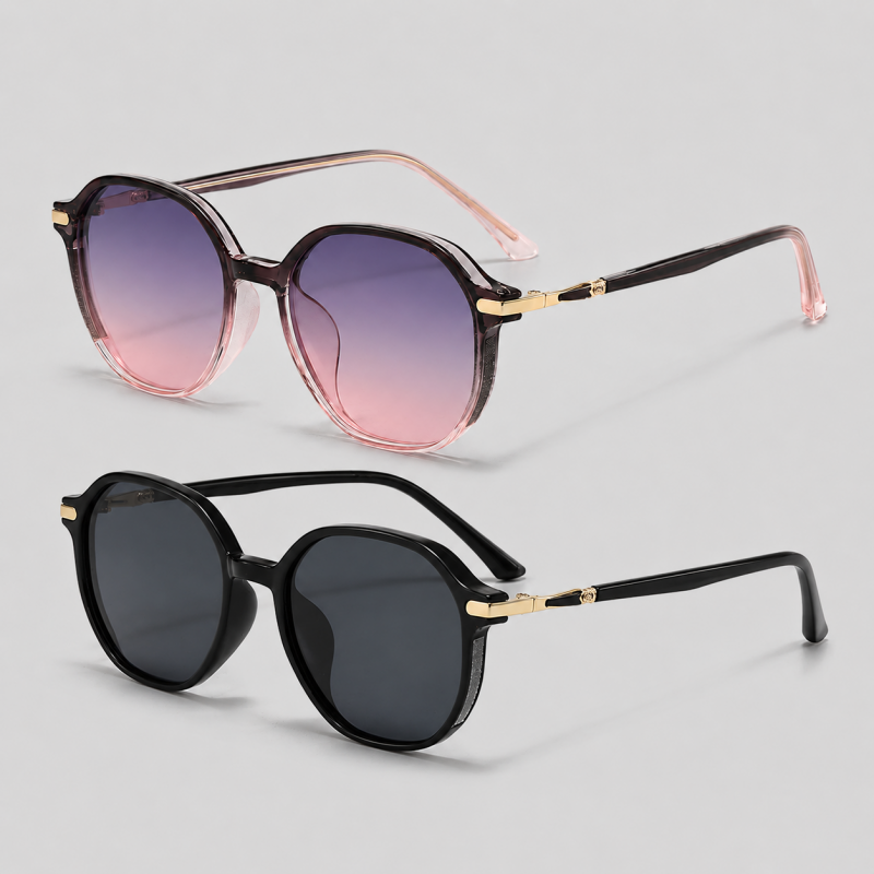 Retro Gradient Metal Frame Sun - Shopdayla Wholesale - #8018