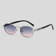 Silver Frame/Blue-Pink Lens / One Size