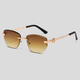 Gold Frame/Gradient Brown Lens / One Size