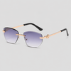 Gold Frame/Gradient Grey Lens / One Size