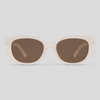 Opaque White Frame/Brown Lens / One Size