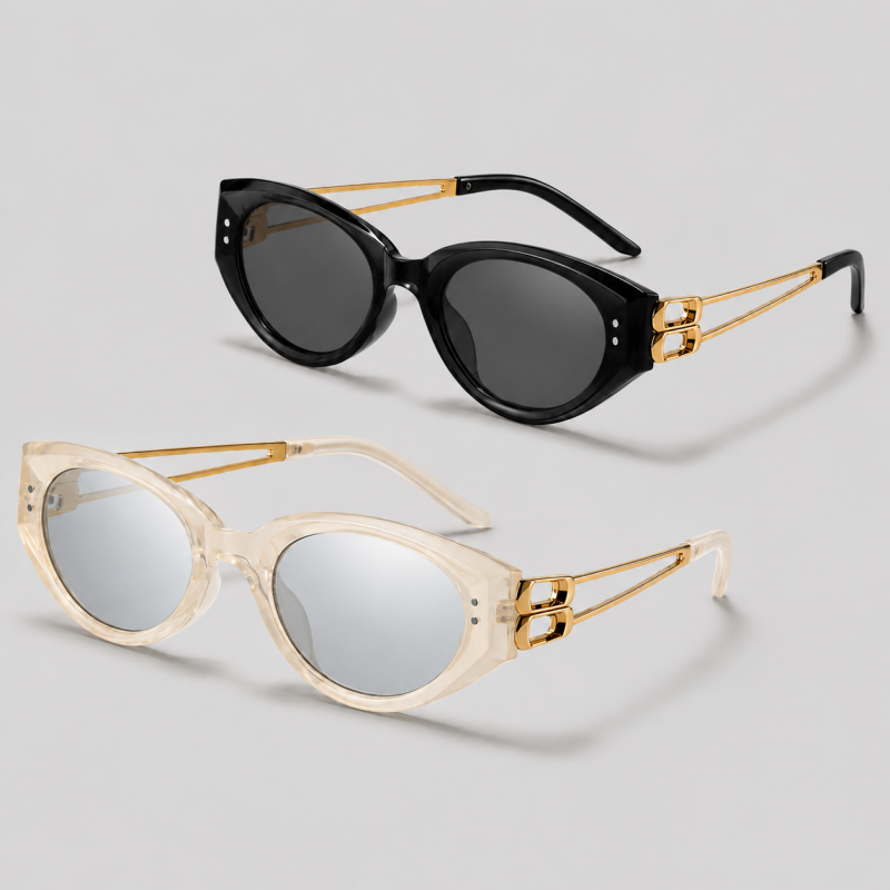 Retro Cat-Eye PC Alloy Sunglas - Shopdayla Wholesale - #3282