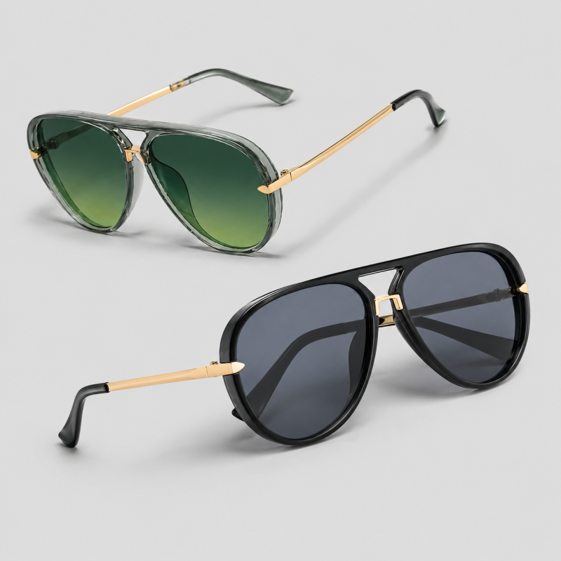 Retro Oversized Frame UV Prote - Shopdayla Wholesale - #5714