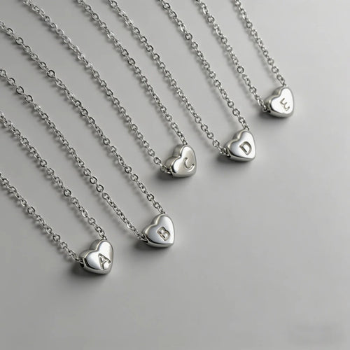 26 Letters Heart Initial Neckl - Shopdayla Wholesale - #7154