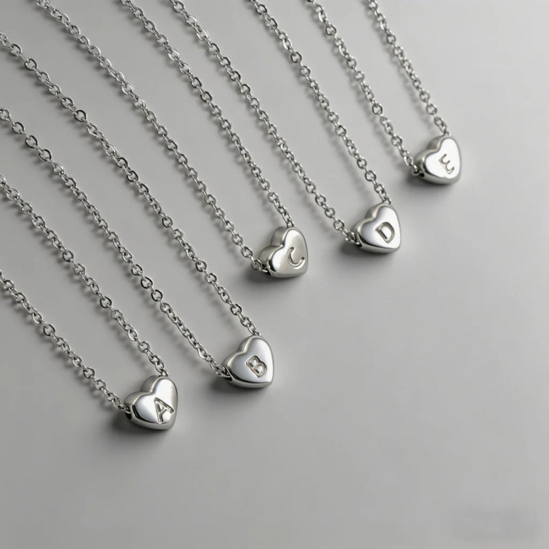 26 Letters Heart Initial Neckl - Shopdayla Wholesale - #7154