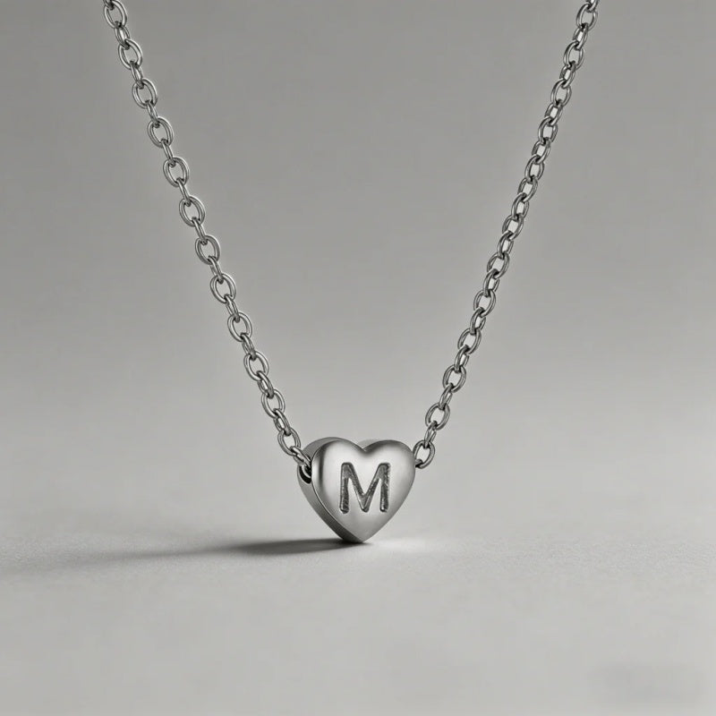 26 Letters Heart Initial Neckl - Shopdayla Wholesale - #0994