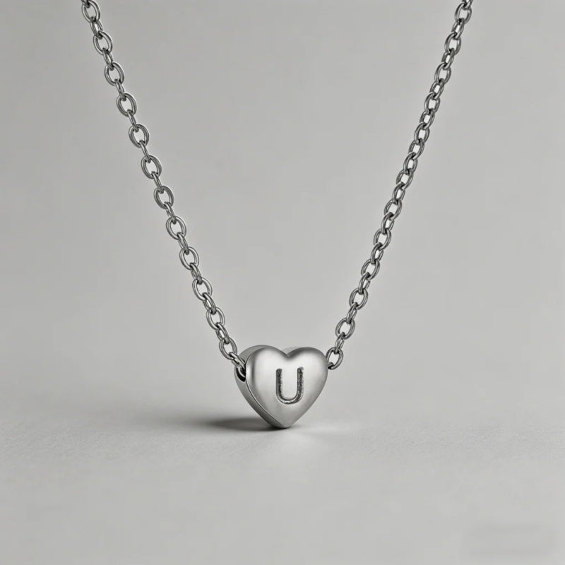 26 Letters Heart Initial Neckl - Shopdayla Wholesale - #3762