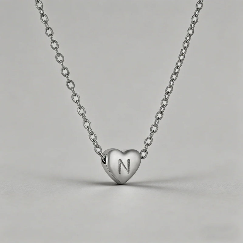 26 Letters Heart Initial Neckl - Shopdayla Wholesale - #6530