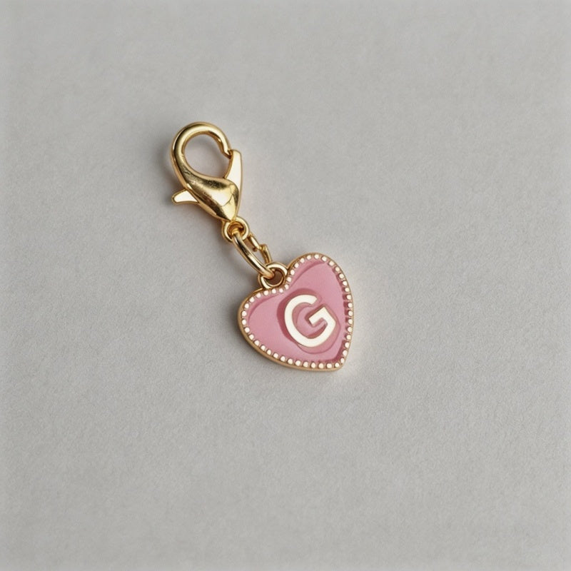 26 Letters Enamel Heart Initia - Shopdayla Wholesale - #4850