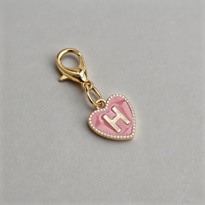 26 Letters Enamel Heart Initia - Shopdayla Wholesale - #7618