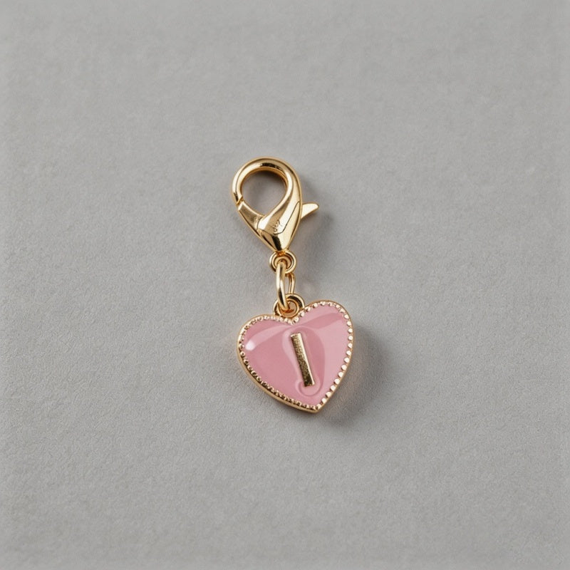 26 Letters Enamel Heart Initia - Shopdayla Wholesale - #0386