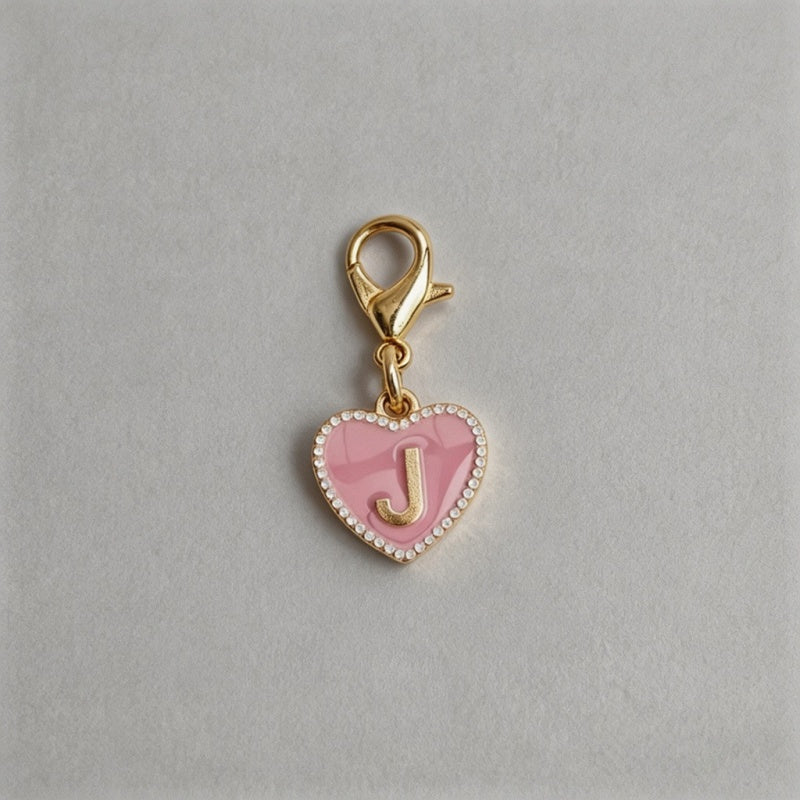 26 Letters Enamel Heart Initia - Shopdayla Wholesale - #3154