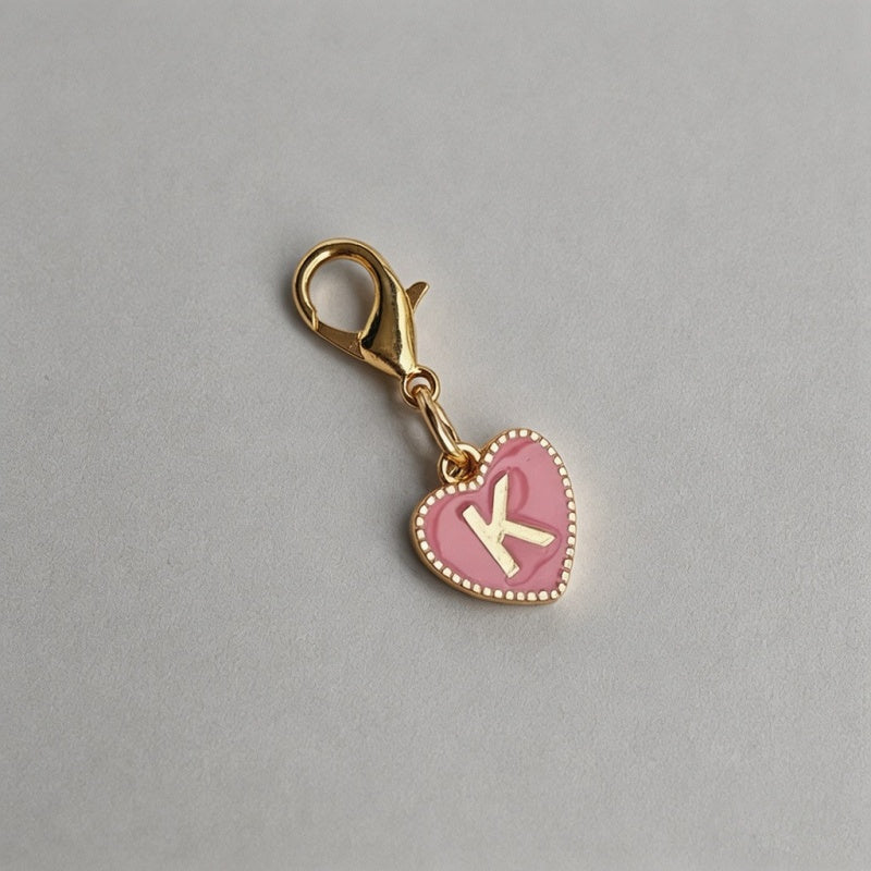 26 Letters Enamel Heart Initia - Shopdayla Wholesale - #5922