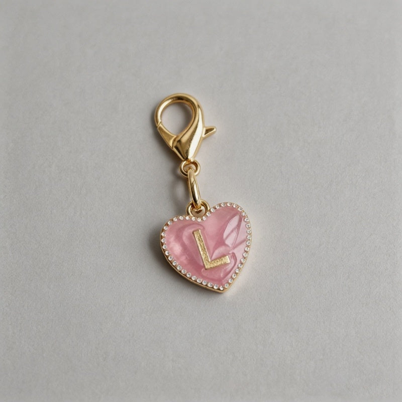 26 Letters Enamel Heart Initia - Shopdayla Wholesale - #8690